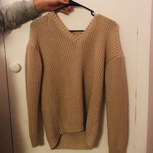 Cream Oversized Tan Sweater (Forever 21)